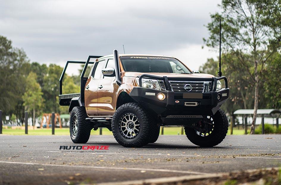 NISSAN NAVARA CALIBRE SATIN BLACK MACHINED FACE